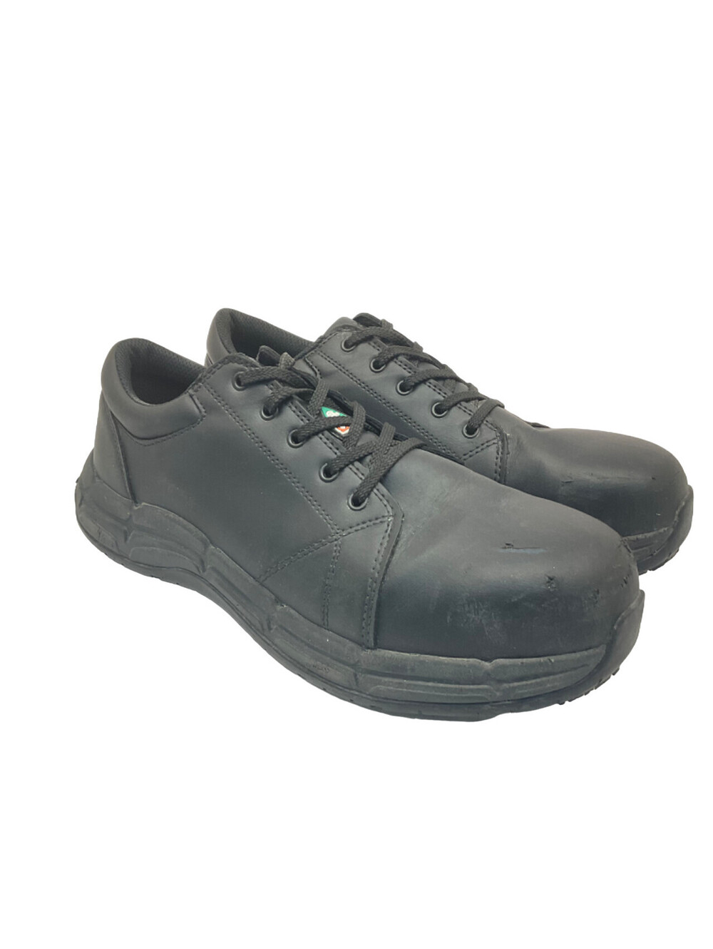 Dakota Men's Lace-Up Steel Toe Sport Oxford Shoes 3021 Black Leather Size 10M